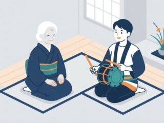 介護施設に能楽師が訪問！東久留米で家族も一緒に謡を楽しむ体験会