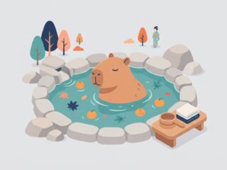 伊豆シャボテン動物公園でカピバラの露天風呂が11月21日からスタート