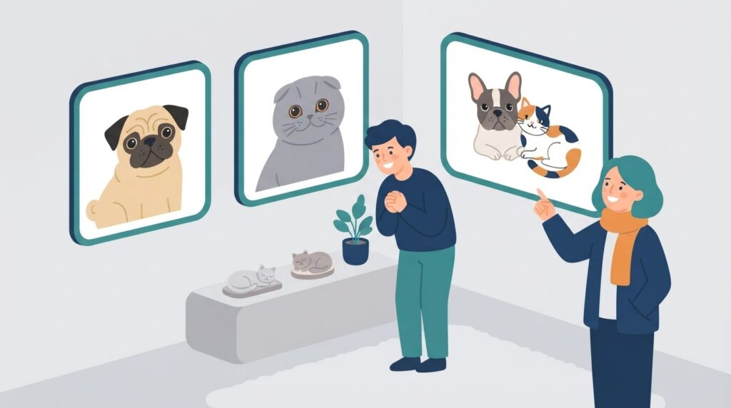 横浜高島屋で猫と犬の合同写真展！10月29日から6日間開催のイメージイラスト